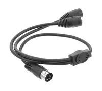 MOTHNUR Câble Midi Splitter Din Mâle vers Double Femelle Câble Audio Flexible pour Synthétiseur Protection Interférence Connecteur