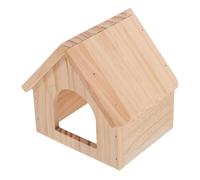 MOTHNUR Cachette Bois Naturel pour Cobaye et Hamster Maison Résistante Aux Morsures Petite Cabane Confortable pour Petits Animaux Accessoire Sécurisé et Décoratif pour Enclos