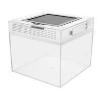 MOTHNUR Cage d'Habitat pour Reptiles 4 CM Boîte Transparente Trous d'Aération Adaptée aux Couleuvres des Blés et Hamsters Entretien Simplifié