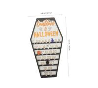 MOTHNUR Calendrier d'halloween Bois Forme Cercueil Décoration de Compte à Rebours Pratique et Stable pour Fêtes Bureaux et Maisons Artisanat Halloween Élément de Décor Original