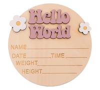 MOTHNUR Carte Commémorative De Liste De Croissance Personnalisez Le Panneau D'Annonce Des Étapes Clés De Bébé Panneau De Bienvenue Pour Bébé Nouveau-Né Marqueur Mensuel Des Étapes