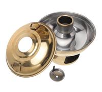 MOTHNUR Casserole Inox Double- pour et Uniforme Poêle Wok Polyvalente pour Fondue et Ragoûts Pot Portable Cuisine Intérieure et Extérieure
