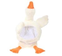 MOTHNUR Chapeau de Fête en Peluche D’Oie Blanche Taille Unique Coton PP Doux Accessoire Créatif pour Carnaval Soirée Déguisée Spectacle et Jeu de Rôle 1 Pièce
