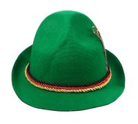 MOTHNUR Chapeau de Fête Panama Jazz Créatif Unisexe Vert pour Halloween et Oktoberfest Style Plume Confortable et Original pour Photos et Parades