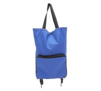 MOTHNUR Chariot de Courses Pliable avec Roues de Courses Grand Volume Trolley Portable pour Épicerie de Rangement Pliant Multifonction pour Shopping et Voyage Bleu