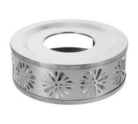 MOTHNUR Chauffe-théière en Acier Inoxydable, Socle de Bougie Portable pour Théière en Verre, Chauffe-Boissons Multifonction pour Bureau, Voyage et Usage Extérieur, Chauffe-Pot