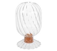 MOTHNUR Cloche en Verre Transparent Vide pour Allumettes Bouchon en Liège, Bocal d'Hélice pour Cheminée et Salle de Bain, Porte-Cure-Dents et Cotons-Tiges