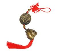 MOTHNUR Cloche Feng Shui Cuivre avec Nœud Chinois Suspendu Carillon Apaisant pour Voiture et Maison Décoration Porte Symbole de Paix et Prospérité