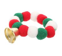 MOTHNUR Collier de Noël Élastique pour Animaux de Compagnie M Boules en Peluche Colorées Accessoires Festifs pour Chiens et Chats pour Fêtes et Présents de Noël