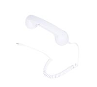 MOTHNUR Combiné Téléphone Rétro avec Radiation Récepteur Ajustable Compatible Téléphones Fixes et Portables Design Doux Blanc