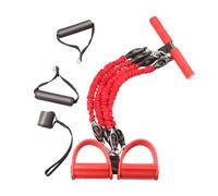 MOTHNUR Corde de Traction Élastique Résistante 80 LB 4 Tubes en Latex Anti-Cassure Bande de Résistance pour Exercices D’Étirement Fitness Yoga et Pilates Kit Complet pour Entraînement