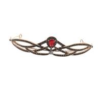 MOTHNUR couronne baroque couronne de cheveux de princesse vintage de reine baroques vintage faux femme pour ont de fête légères élégantes rouge