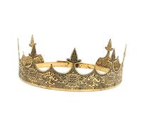MOTHNUR Couronne de Roi Alliage Légère pour Homme Accessoire de Costume Vintage pour Anniversaire et Fête Headband Prince Rétro Confortable et Élégant