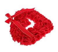 MOTHNUR Couronne de Saint-Valentin de Cœur 40 CM Guirlande de Roses Rouges Artificielles Décoration Suspendue pour Mariage Fête Porte D’Entrée Ambiance Romantique
