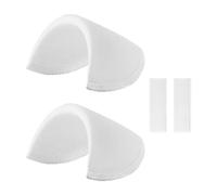 MOTHNUR Coussinet D'épaule Antidérapant en Éponge Épaisse Blanche, Paire de Rembourrages Invisibles Adaptables pour Costume et Chemise, Accessoires de Couture Confortables pour Usage