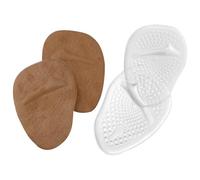 MOTHNUR Coussinet pour Talons Hauts en Silicone Épaissi Semelles Intérieures Avant-Pied Antidérapantes Demi-Semelles Confortables Peau et Blanc Soulagement Adapté à Bottes et