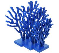 MOTHNUR Décoration de Table en Corail Bois 3 Pièces Bleu Marine Style Méditerranéen Ornement Artisanal pour Bureau et Maison Décoration Côtière Élégante pour Centre de Table et Salon