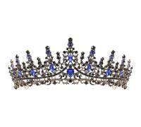 MOTHNUR Diadème de Mariée en Strass Bleu et Noir Couronne Dorée 3 pour Femme Accessoire de Coiffure Cérémonie et Bal de Promo Tiare Légère et Confortable pour Anniversaire et Banquet