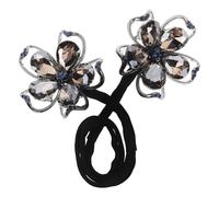 MOTHNUR Disque de Coiffure Chignon Strassé en Alliage Fleurs Cristal Rouleau à Chignon Multifonction pour Cheveux Longs Accessoire Cheveux Mariage Facile à Utiliser Élégantes