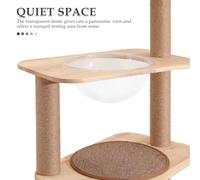 MOTHNUR Dôme en Acrylique Transparent pour Arbre à Chat - Nid Capsule Demi-Sphère 27 CM pour Chats D’Intérieur - Accessoire pour Enclos et Habitat Calme Favorisant Repos et Interaction