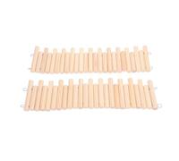 MOTHNUR Enclos pour Hamster 2 Pièces Pont et Plateforme en Bois Clôture Haute 30 CM en Bois pour Petits Animaux Accessoires Hamster et Gerbille Aire de Jeu Sécurisée pour Cage