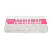 MOTHNUR Faux Ongles Transparents Trapézoïdaux en Plastique Boîte de 10 Tailles Complètes Extensions D’Ongles Naturelles Demi-Poses Capsules Brillantes pour Manucure Express et