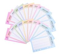 MOTHNUR Feuilles de Défi d'Épargne 6 Trous A6, 48 Feuilles de Suivi en Papier Lisse pour Classeur Budget, Recharges Pratiques pour Organiser Économies en, Défi 30 Jours, Usage Bureau et