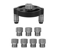 MOTHNUR Gabarit de Perçage Auto-Centreur pour Tourillons en Bois avec 8 Manchons en Acier Inoxydable - Outil de Perçage Précis et Solide pour Menuiserie Guide de Centrage Multifonction