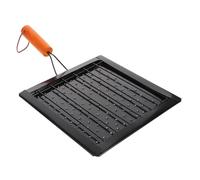 MOTHNUR Grill Pliable Perforé avec Poignée Support Polyvalent pour Barbecue Cuisson Uniforme et Ventilation Outil Camping Portable pour Viande et Légumes
