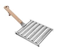 MOTHNUR Grille De Barbecue Inoxydable Support De Barbecue Extérieur pour Grillades De Saucisses Compact Et Résistant Haute Température Rouleau De Saucisse Portable pour Camping Et Pique-