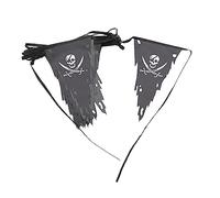 MOTHNUR Guirlande Halloween à Motif Crâne de Pirate Décoration Effrayante pour Fête Thème Pirate Fanions Suspendus pour Ambiance Halloween