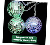 MOTHNUR Guirlande LED Disco Boule Miroir Lampes Multicolores Lumières Suspendues pour Décoration Intérieure et Extérieure Ambiance Romantique pour Jardin et Fête
