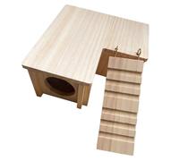 MOTHNUR Hamster Cage Wooden Hideout House for Small Pets Rabbit Bunny Shelter Easy to Clean DIY Pet Habitat