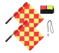 MOTHNUR Kit Arbitre Foot Complet avec Carton Rouge Jaune Drapeaux Arbitre et Sifflet INOX avec Étui Match pour Gestion