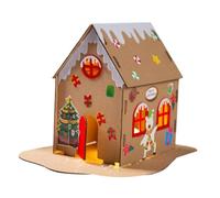 MOTHNUR Kit DIY Maison Carton Biscuits avec Lumière Décoration Manuelle De Noël Matériaux sans Odeur Kit Garçon Fille pour Création Maison Pain Épices Festive
