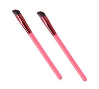 MOTHNUR Kit Pinceaux Sourcils 2 Pièces Grand Format Poils Bruns Biseautés Maquilleuse Professionnelle Usage Domicile et Salon de Beauté