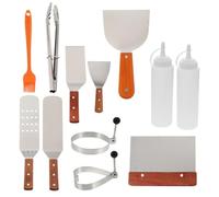 MOTHNUR Kit Ustensiles Barbecue Acier Inoxydable Outils Pratiques et Portables pour Cuisson Plein Air Accessoires Barbecue Camping et Grillade