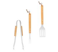MOTHNUR Kit Ustensiles de Barbecue INOX avec Manche et de Transport Oxford Outils Légers pour Grillades Plein Air Camping et Cuisine Extérieure