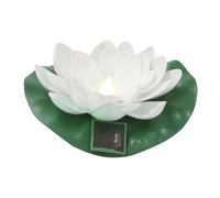 MOTHNUR Lampe Solaire Flottante Forme de Fleur de Lotus Blanche Lumière Décorative Étanche pour Jardin Bassin et Piscine Lampe Ambiance Solaire Extérieure et Sécurisée