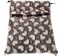 MOTHNUR Lit Suspendu pour Hamster Et Chinchilla, Hamac Chaud en Peluche, Taille l Cœur Marron, Lit Confortable D’Hiver, Accessoire pour Petits Rongeurs Et Cochons D’Inde