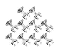 MOTHNUR Lot de 10 Pinces pour Étiquettes de Table en Métal Argenté Porte-Cartes U Petit Format Clips Multifonctions pour Boulangerie Supermarché et Affichage Professionnel
