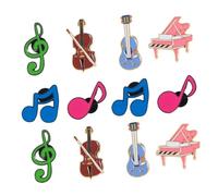 MOTHNUR Lot De 12 Broches Musicales Instrument De Musique En Alliage Métallique Résistant, Broche Piano Et Broche Guitare Pour Femmes, Accessoires Mode Pour Vêtements, Paquet, Concerts Et Voyages