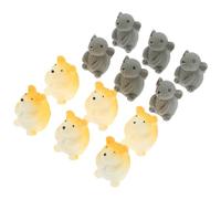 MOTHNUR Lot de 12 Mini Animaux Décoratifs en Résine, Modèles Miniatures Légers et Résistants, Décoration Micro-Paysage pour Maison et Accessoires Photo
