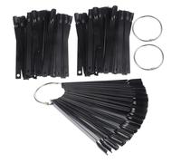 MOTHNUR Lot De 150 Plaques De Couleur Pour Ongles Noir, Palette De Pointes D'ongles En Éventail Anneau Métal, Outil De Présentation Pour Nail Art Professionnel Et Formation Manucure