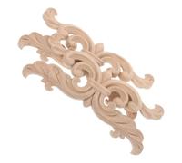 MOTHNUR Lot de 2 Appliques Décoratives en Bois Brut Sculpté Motifs Floraux Dimensions 20X8 CM Appliques d'angle Non Peintes pour Meubles Décoration Murale Vintage Soi-Même