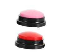MOTHNUR Lot de 2 Boutons Enregistrables Interactifs pour Chiens et Chats, Jouet Éducatif en Plastique Solide, Couleurs Rouge et Rose, Accessoires D'entraînement pour Communication Animale