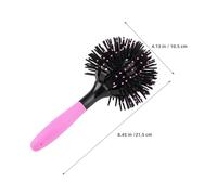 MOTHNUR Lot de 2 Brosses Coiffantes Sphériques 3D en Plastique Résistant Haute Température Brosse Ronde pour Brushing et Démêlage Adaptée Cheveux Épais et Bouclés Usage Domestique et