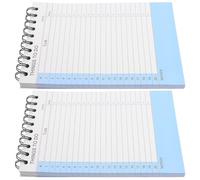 MOTHNUR Lot de 2 Carnets à Spirale Métalliques 21 X 14 CM Agenda Journalier Non Daté Bloc-Notes de Listes de Tâches avec Papier Épais Résistant Organiseur Portable pour Gestion