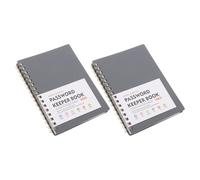 MOTHNUR Lot de 2 Carnets de Mots de Passe à Spirale A6, Cahier Alphabétique à Onglets, Format Portable Gris Pp, Organiseur pour Gestion Sécurisée des Identifiants Internet, Usage