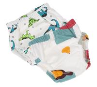 MOTHNUR Lot de 2 Culottes D'apprentissage pour Bébé Motif Petit Dinosaure Taille M, Coton Respirant 6 Couches Imperméables, Pantalon D'entraînement Lavable et Confortable Maison Activités